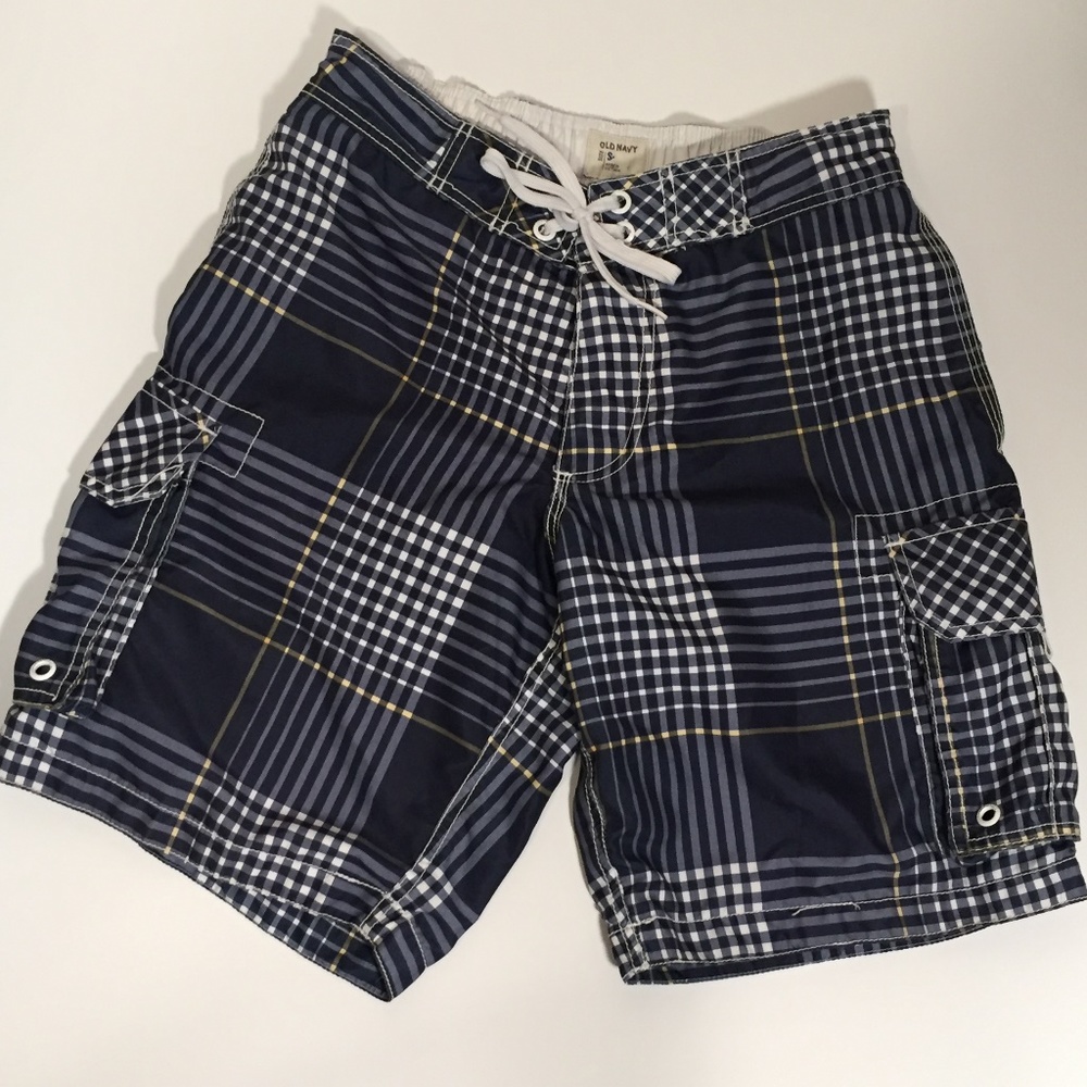 ☀️Men's Old Navy Plaid Board Shorts/Swim Trunks, S